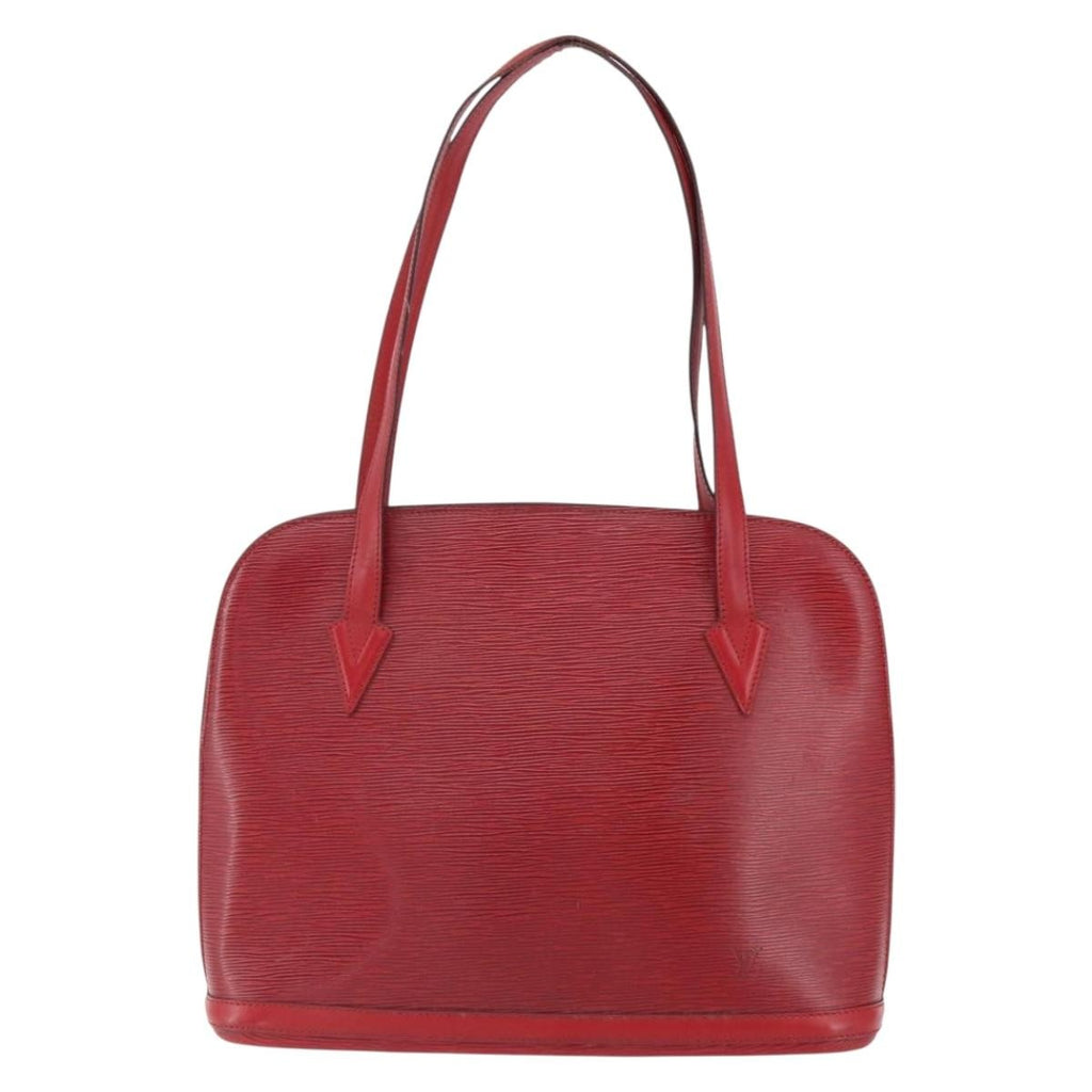 Louis Vuitton Lussac Handbag Epi Leather Red Leather Shoulder Bag Bag (Pre-Owned)