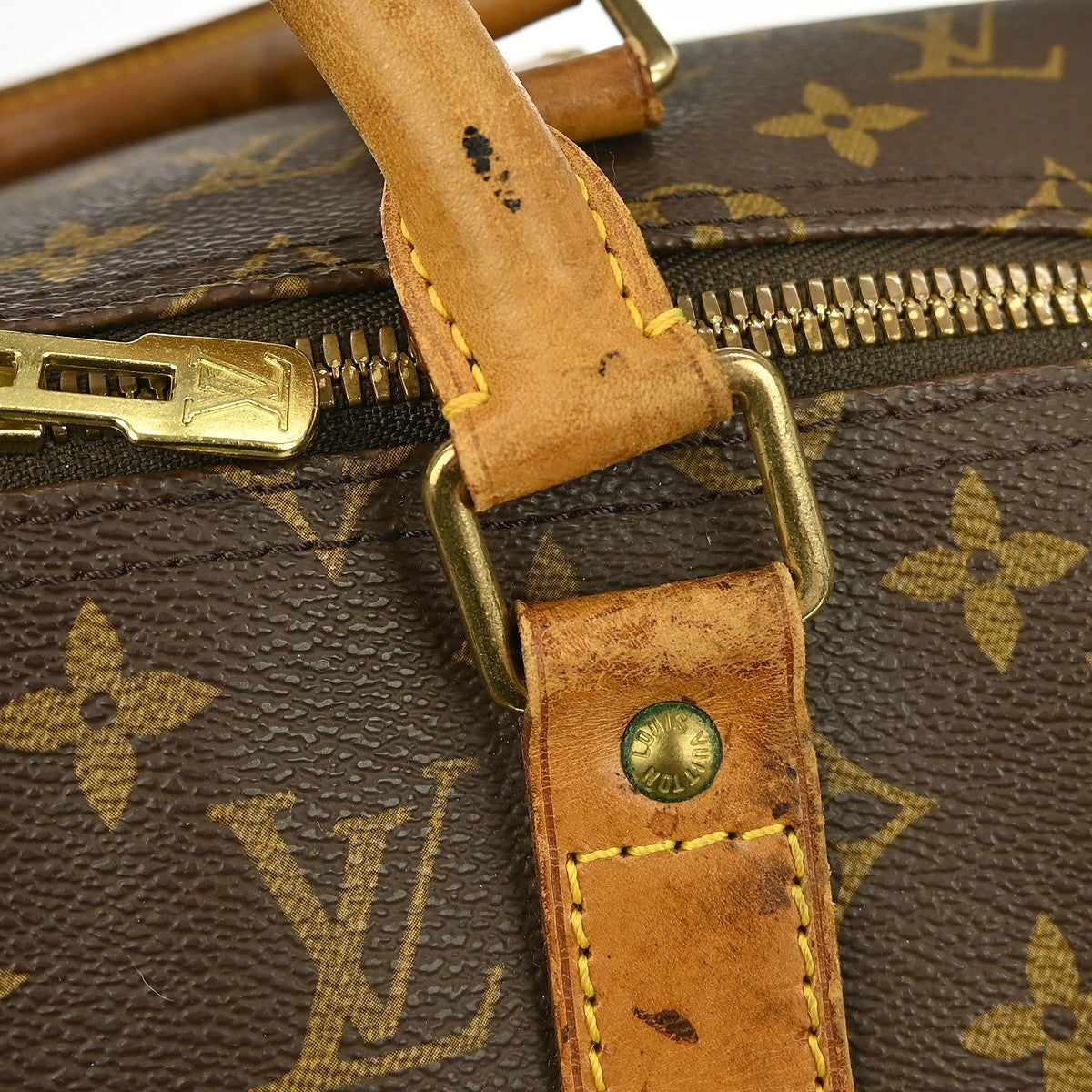 Louis Vuitton Keepall Bag Monogram Canvas Brown Canvas Travel Bag Bag (Pre-Owned)