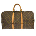Louis Vuitton Keepall Bag Monogram Canvas Brown Canvas Travel Bag Bag (Pre-Owned)