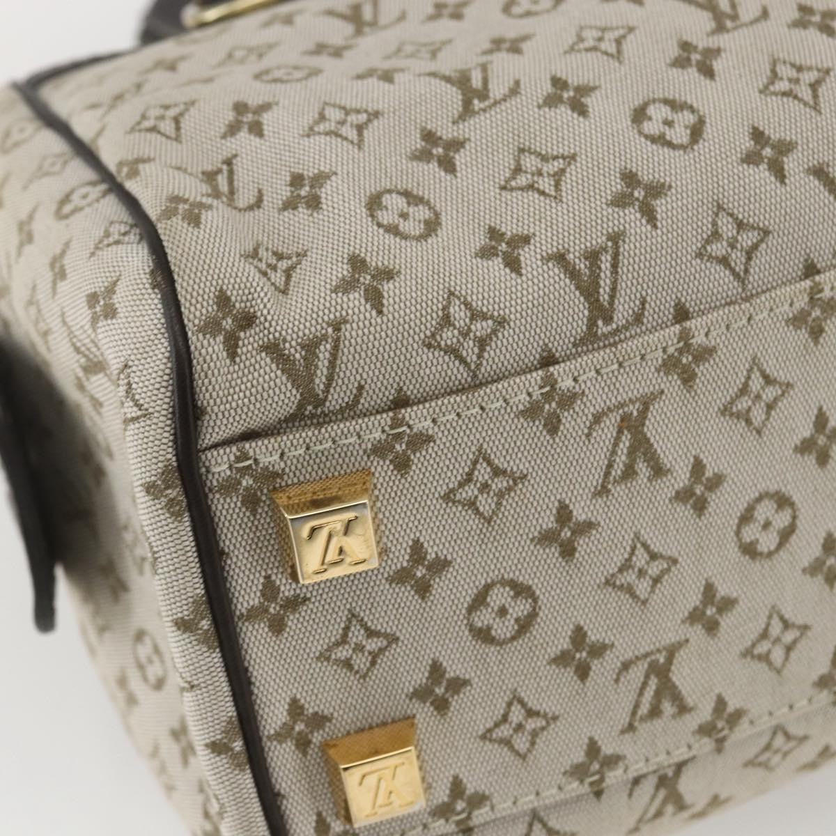 Louis Vuitton Josephine Handbag Mini Lin Khaki Canvas Handbag (Pre-Owned)