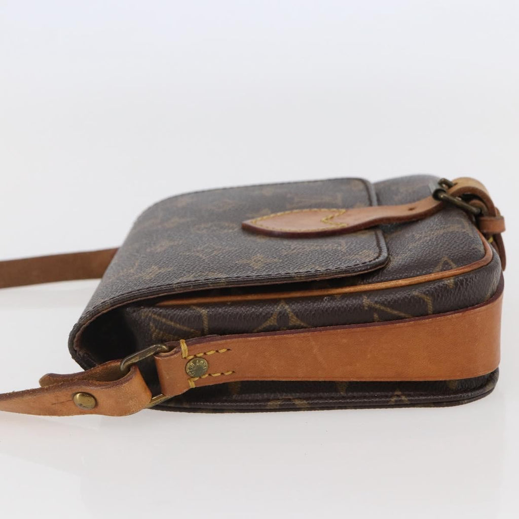 Louis Vuitton Cartouchiere Handbag Monogram Canvas Brown Canvas Shoulder Bag Bag (Pre-Owned)