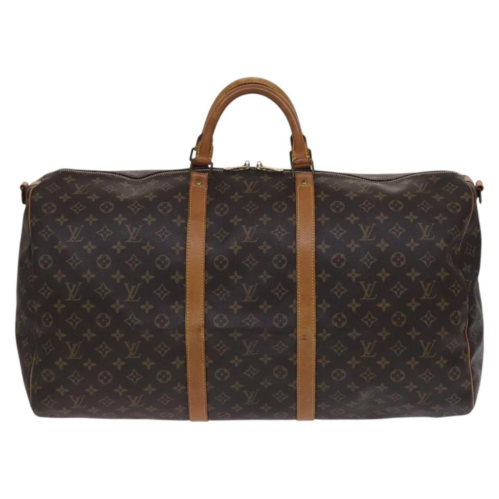 Louis Vuitton Keepall Bandouliere Bag Monogram Canvas Brown Canvas Travel Bag Bag (Pre-Owned)