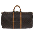 Louis Vuitton Keepall Bandouliere Bag Monogram Canvas Brown Canvas Travel Bag Bag (Pre-Owned)
