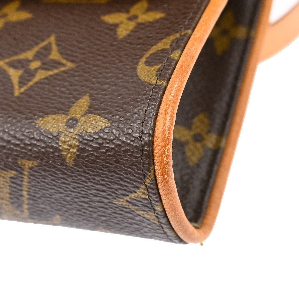 Louis Vuitton Florentine Waist Bag Monogram Canvas Brown Canvas Clutche & Pouche Bag (Pre-Owned)