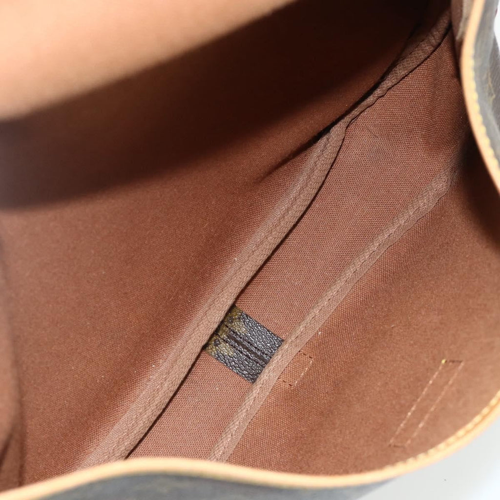 Louis Vuitton Saumur Handbag Monogram Canvas Brown Canvas Shoulder Bag Bag (Pre-Owned)