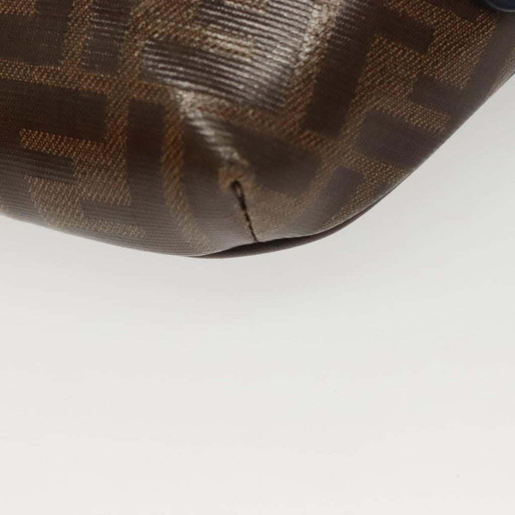 Fendi Mania Logo Waist Bag Zucca Coated Canvas Brown Canvas Clutche & Pouche Bag (Pre-Owned)