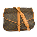 Louis Vuitton Saumur Handbag Monogram Canvas Brown Canvas Shoulder Bag Bag (Pre-Owned)