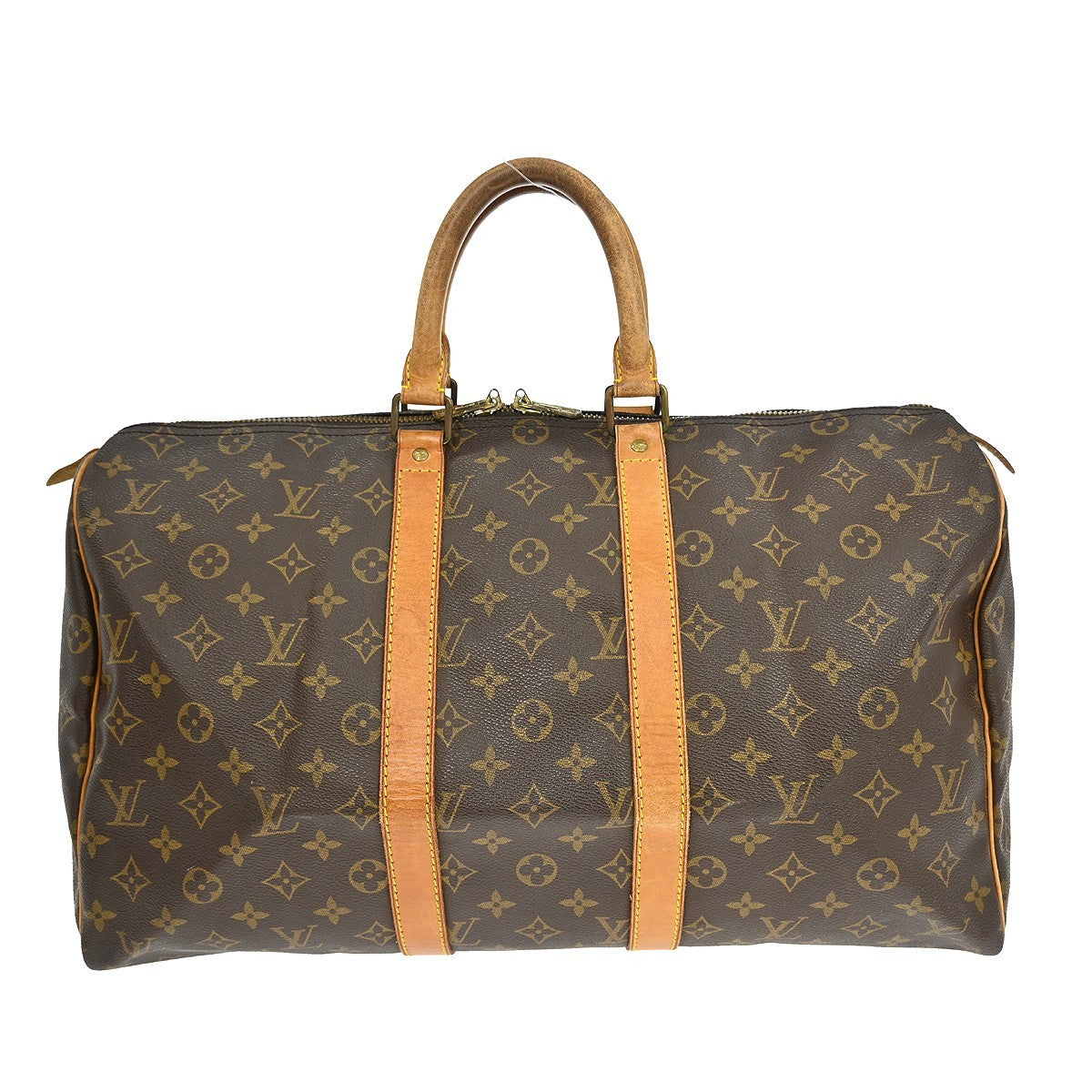 Louis Vuitton Keepall Bag Monogram Canvas Brown Canvas Travel Bag Bag (Pre-Owned)