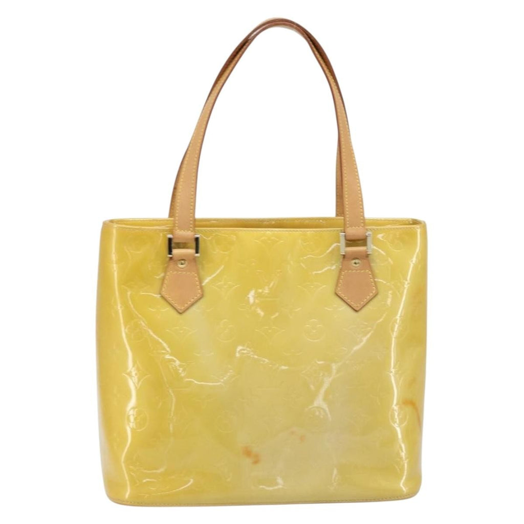 Louis Vuitton Houston Handbag Monogram Vernis Beige Patent_Leather Tote Bag Bag (Pre-Owned)