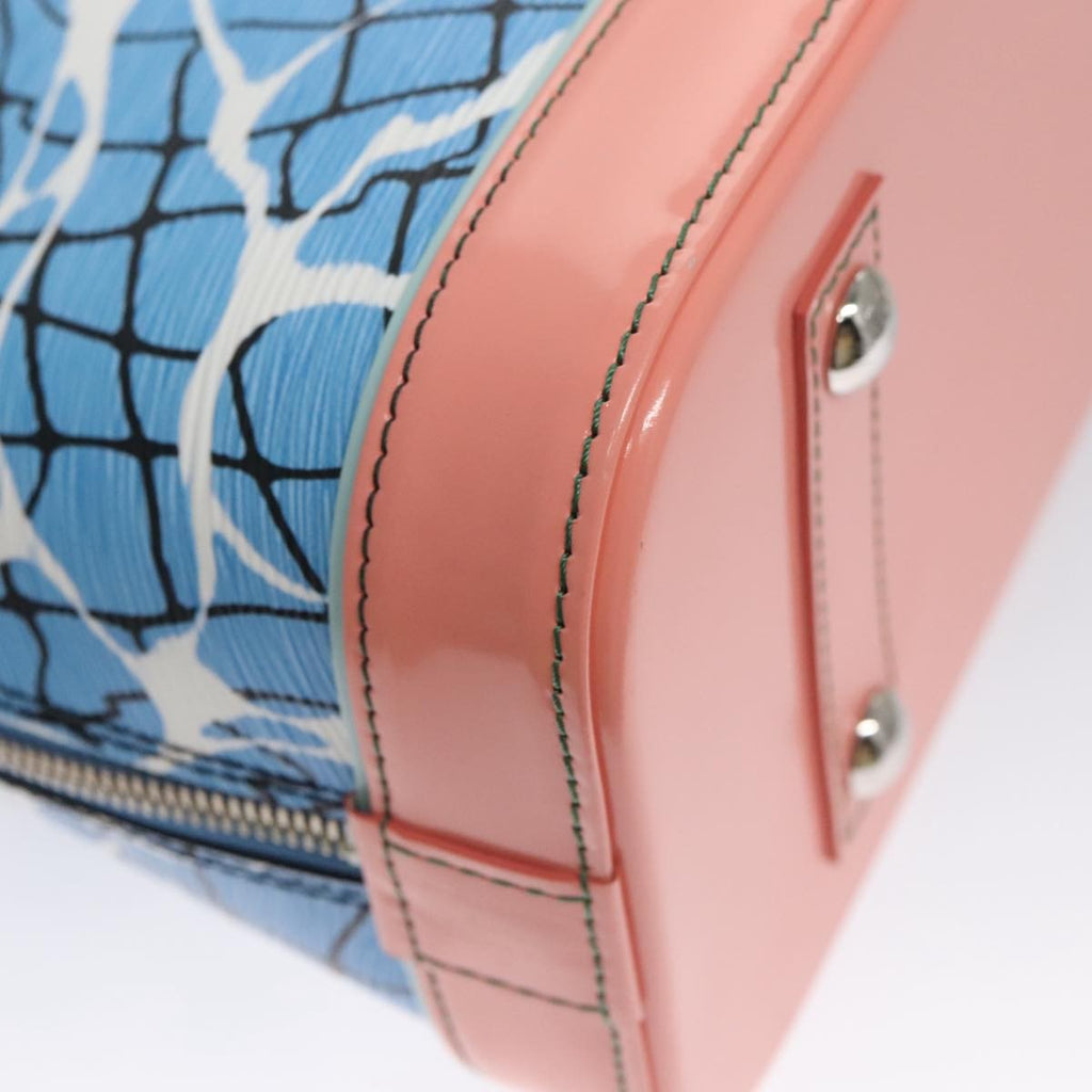 Louis Vuitton Alma Handbag Limited Edition Print Epi Leather Blue Leather Handbag (Pre-Owned)