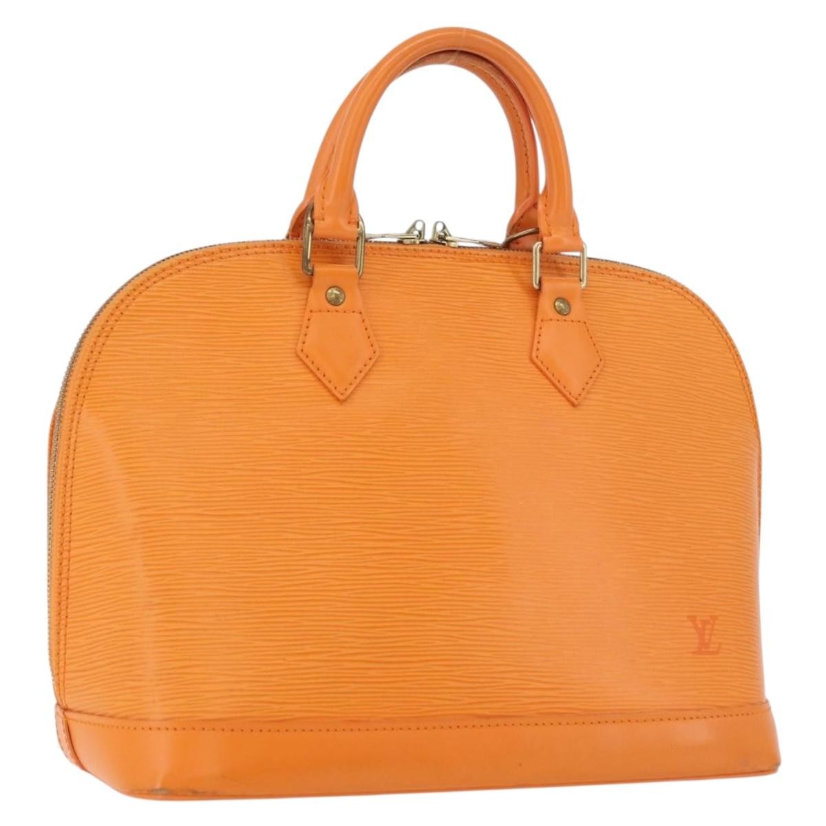 Louis Vuitton Alma Handbag Epi Leather Orange Leather Handbag (Pre-Owned)