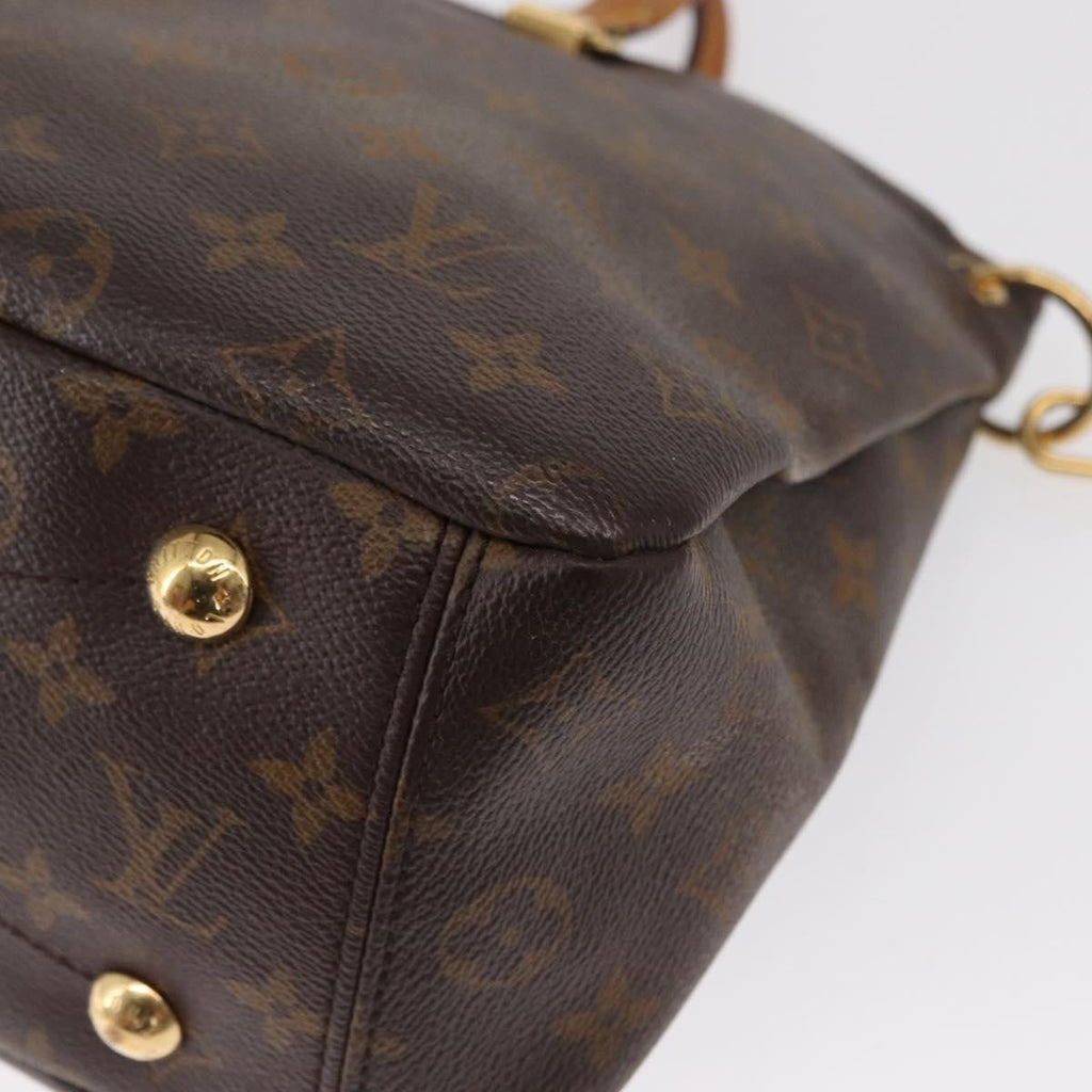 Louis Vuitton Pallas Tote Monogram Canvas With Leather Brown Canvas Tote Bag Bag (Pre-Owned)