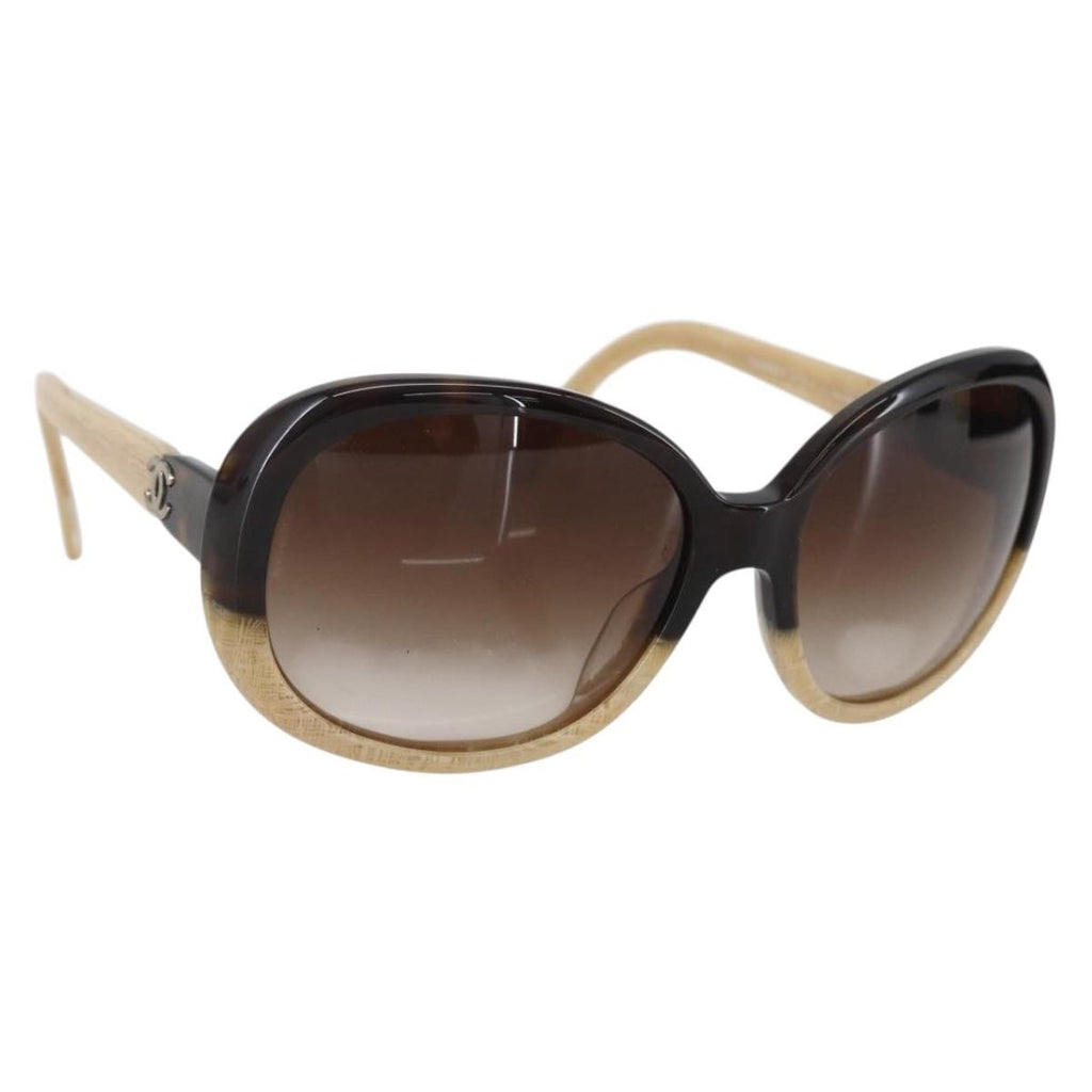 Chanel Logo Cc Sunglasses Plastic Beige Plastic Sunglasse Accessory (Pre-Owned)
