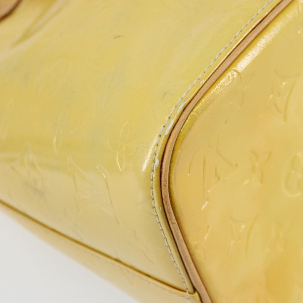 Louis Vuitton Houston Handbag Monogram Vernis Yellow Patent_Leather Tote Bag Bag (Pre-Owned)