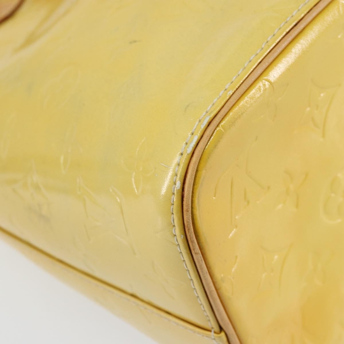 Louis Vuitton Houston Handbag Monogram Vernis Yellow Patent_Leather Tote Bag Bag (Pre-Owned)