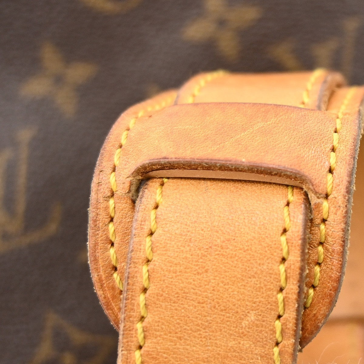 Louis Vuitton Saumur Handbag Monogram Canvas Brown Canvas Shoulder Bag Bag (Pre-Owned)
