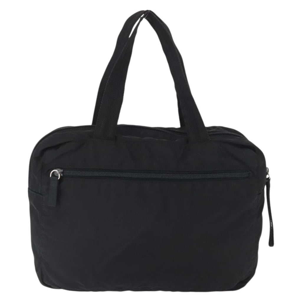 Prada Vintage Zip Handbag Tessuto Black Nylon Handbag (Pre-Owned)