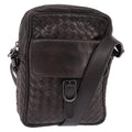 Bottega Veneta Front Pocket Messenger Bag Intrecciato Nappa Brown Leather Bag (Pre-Owned)