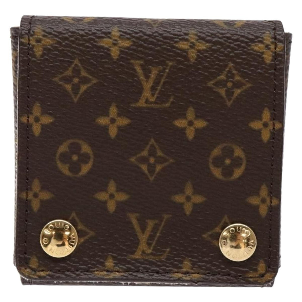 Louis Vuitton Case Jewelry Box Canvas Brown Canvas Wallets Accessory (Pre-Owned)