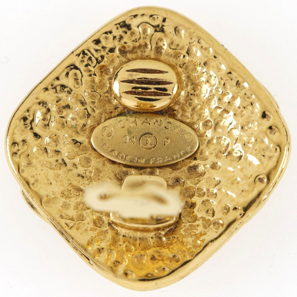 Chanel Vintage Cc Clip-On Earrings Metal Gold Gold_Plated Earrings Jewelry (Pre-Owned)