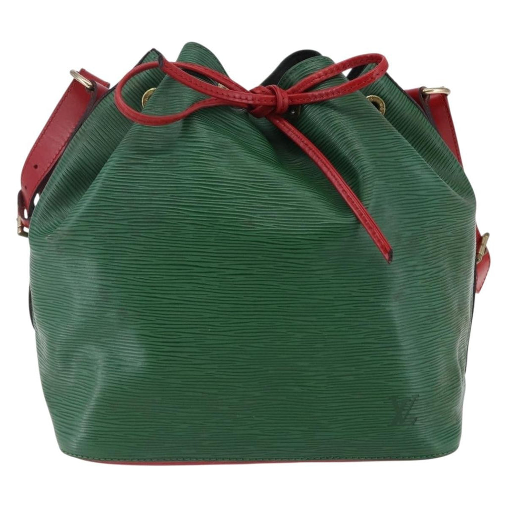 Louis Vuitton Petit Noe Handbag Two Tone Epi Leather Green Leather Bag (Pre-Owned)