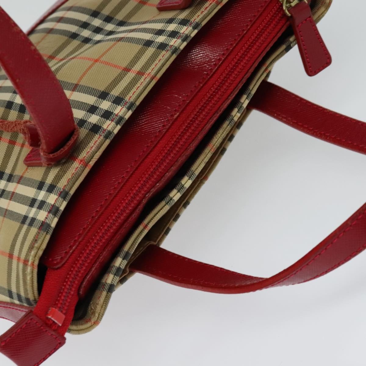 Burberry Nova Check Handbag Nova Check Canvas And Leather Beige Canvas Handbag (Pre-Owned)