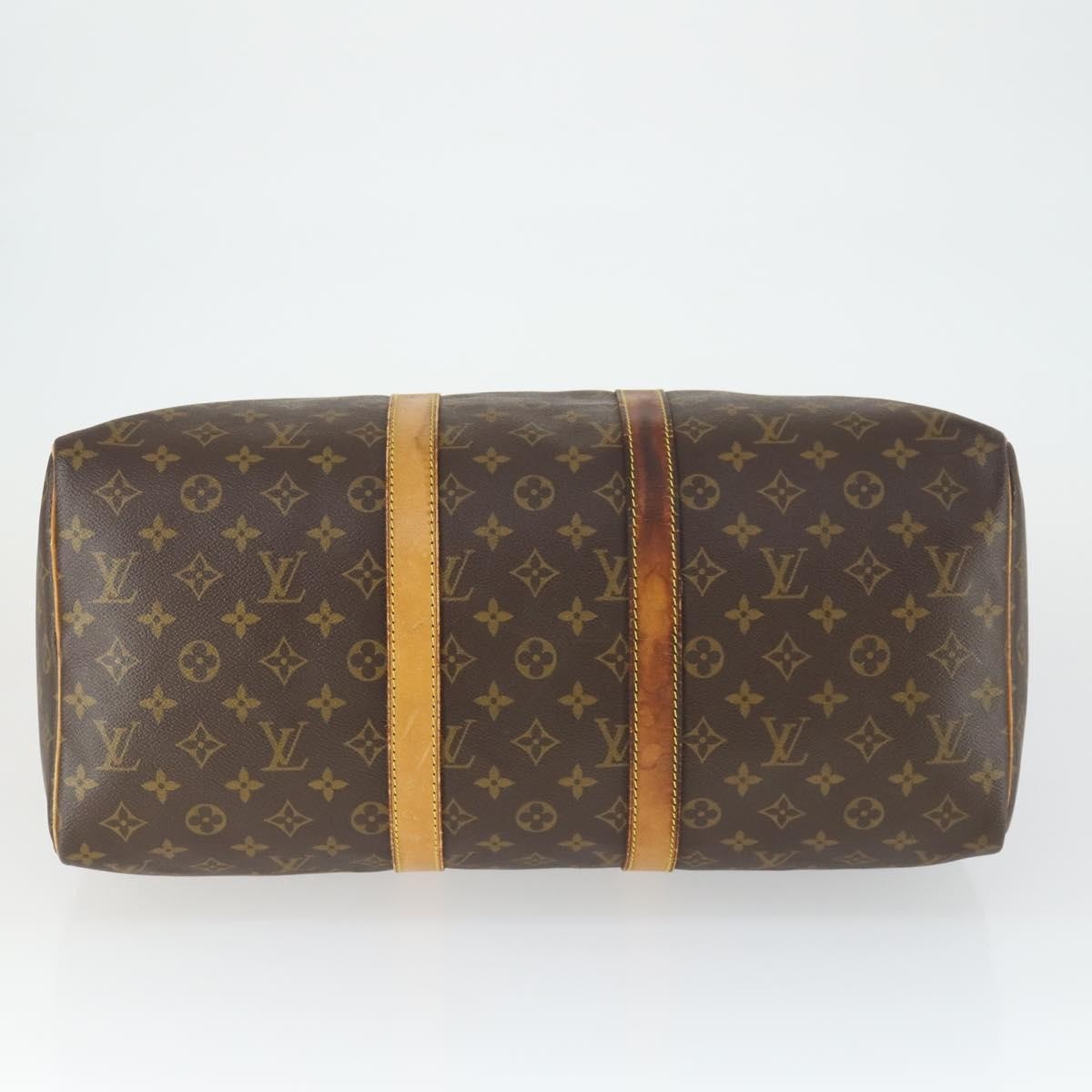 Louis Vuitton Keepall Bag Monogram Canvas Brown Canvas Travel Bag Bag (Pre-Owned)