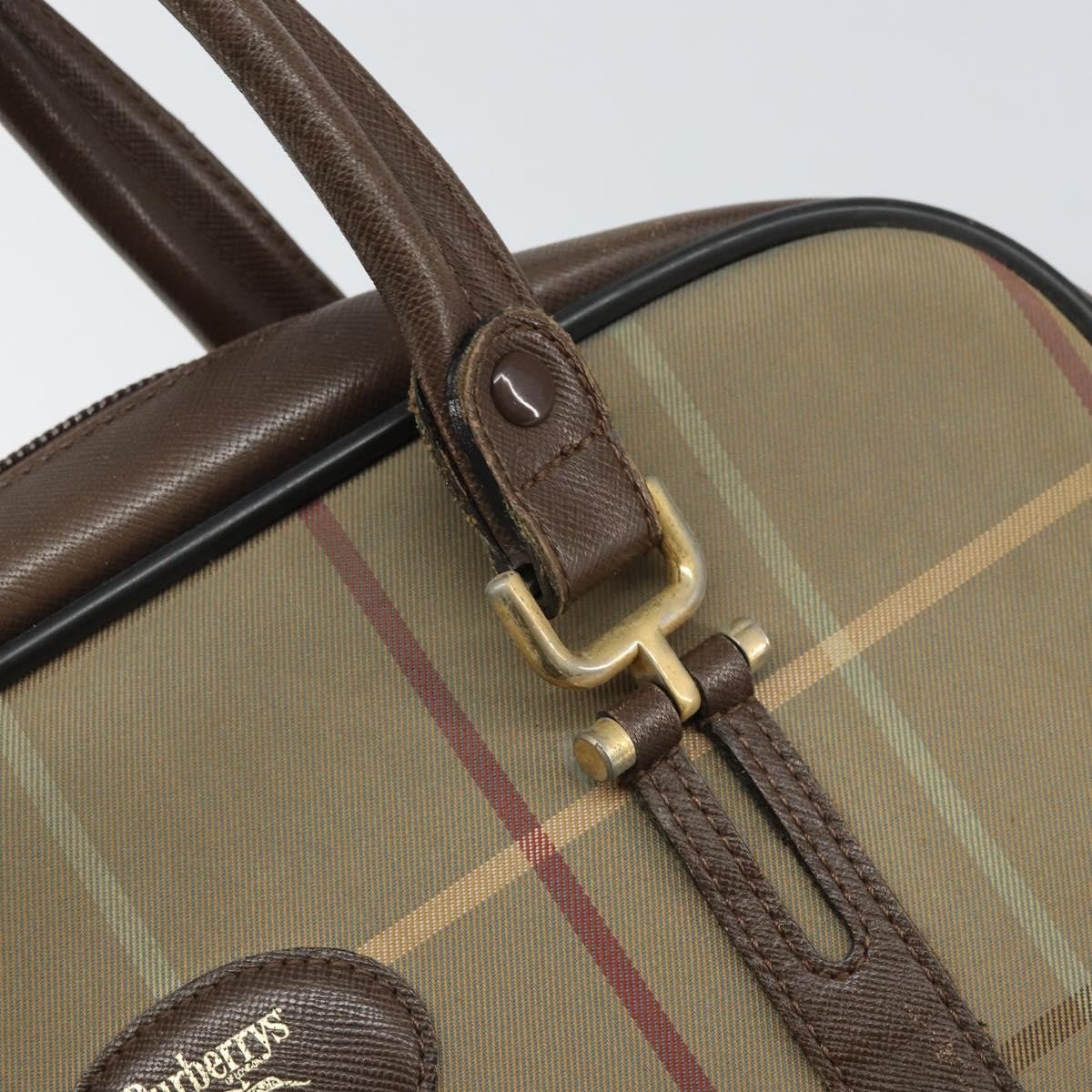 Burberry Nova Handbag Canvas Beige Canvas Handbag (Pre-Owned)