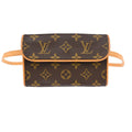Louis Vuitton Florentine Waist Bag Monogram Canvas Brown Canvas Clutche & Pouche Bag (Pre-Owned)