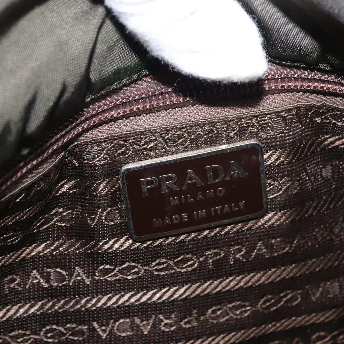 Prada Double Buckle Flap Messenger Bag Tessuto Khaki Nylon Shoulder Bag Bag (Pre-Owned)