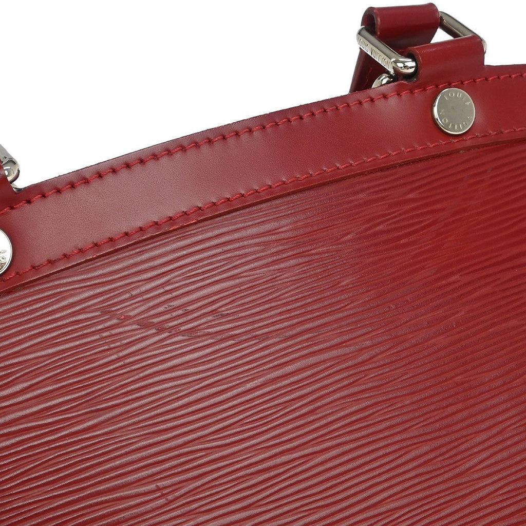 Louis Vuitton Brea Handbag Epi Leather Red Leather Tote Bag Bag (Pre-Owned)