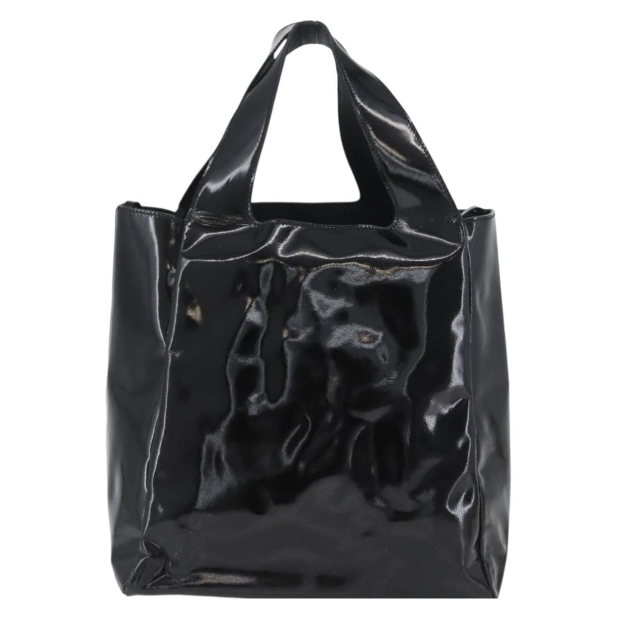 Prada Vintage Handbag Patent Leather Black Patent_Leather Handbag (Pre-Owned)