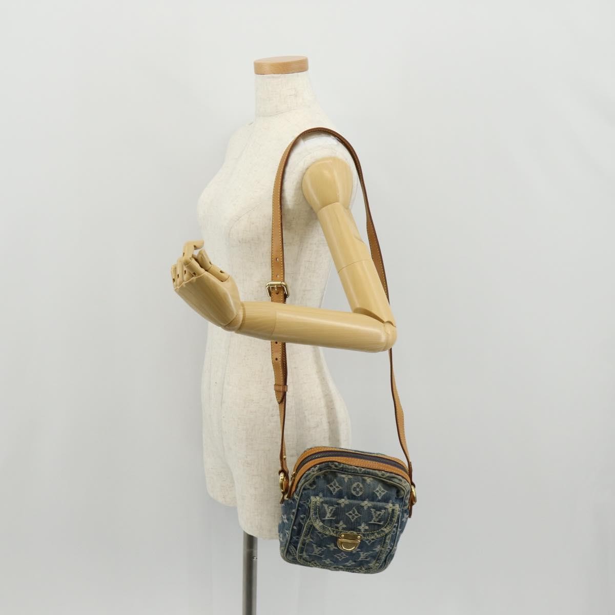 Louis Vuitton Camera Bag Monogram Denim Blue Denim_Jeans Shoulder Bag Bag (Pre-Owned)