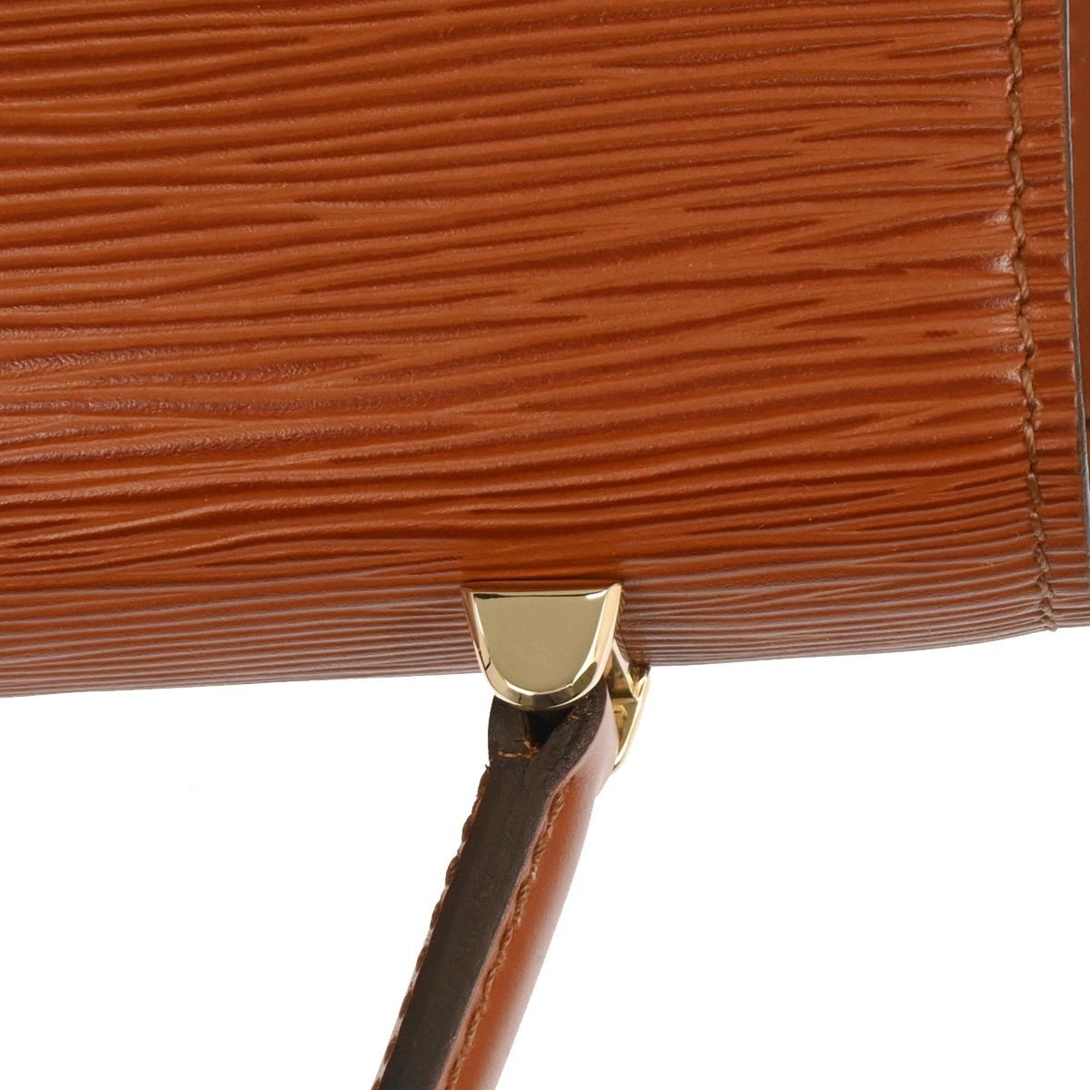 Louis Vuitton Malesherbes Handbag Epi Leather Brown Leather Handbag (Pre-Owned)