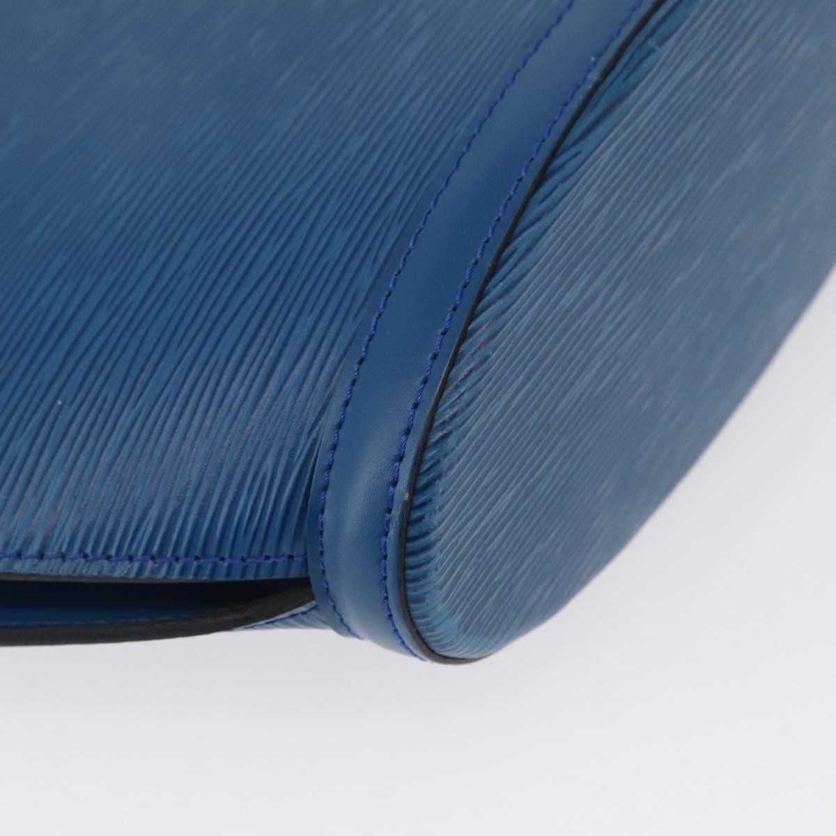 Louis Vuitton Saint Jacques Handbag Epi Leather Blue Leather Handbag (Pre-Owned)
