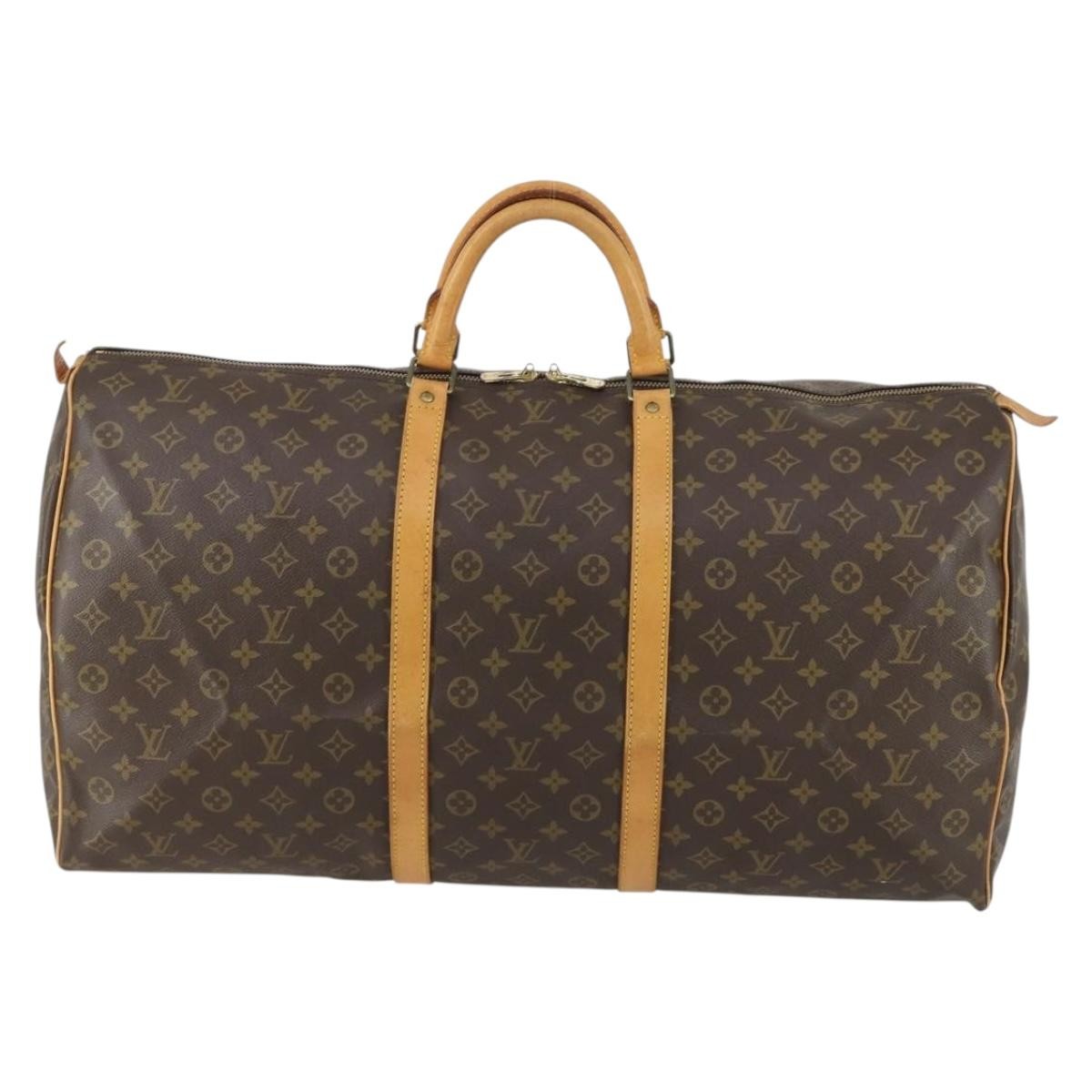 Louis Vuitton Keepall Bag Monogram Canvas Brown Canvas Travel Bag Bag (Pre-Owned)