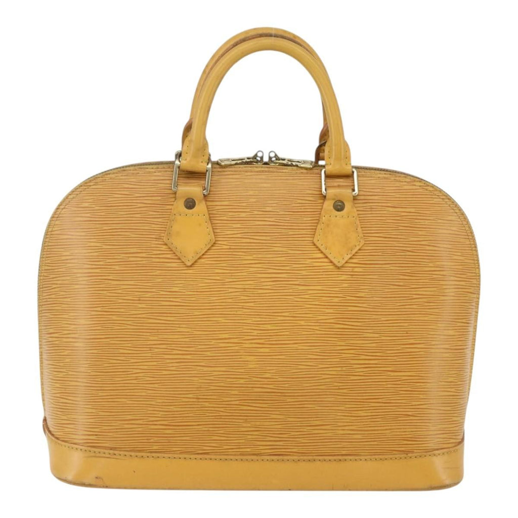 Louis Vuitton Alma Handbag Epi Leather Yellow Leather Handbag (Pre-Owned)