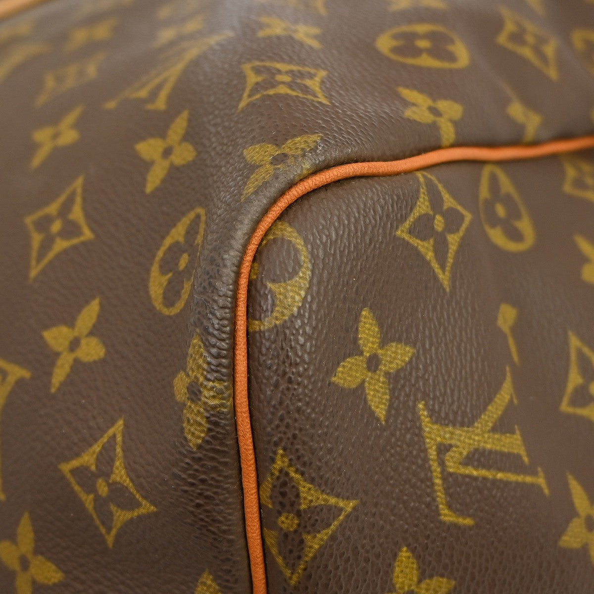Louis Vuitton Keepall Bag Monogram Canvas Brown Canvas Travel Bag Bag (Pre-Owned)