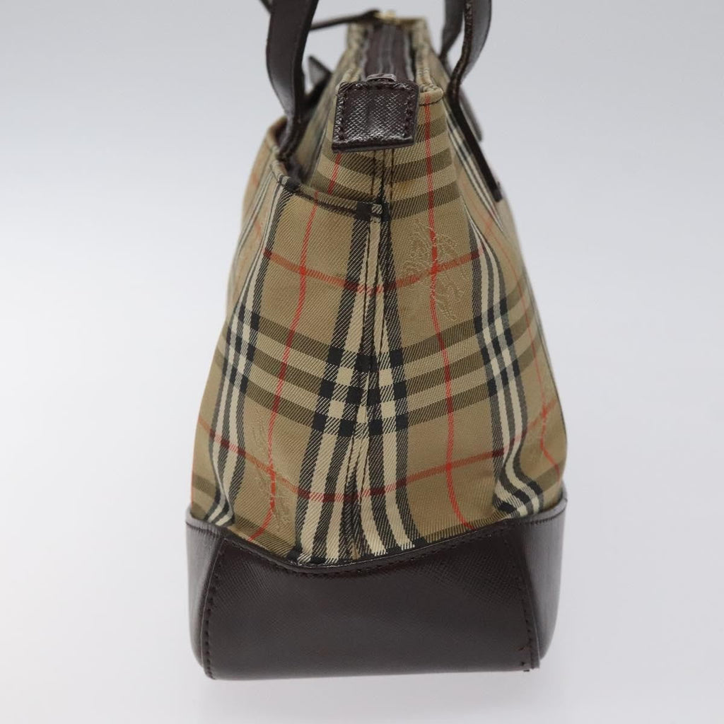 Burberry Nova Check Handbag Nova Check Canvas And Leather Beige Canvas Handbag (Pre-Owned)