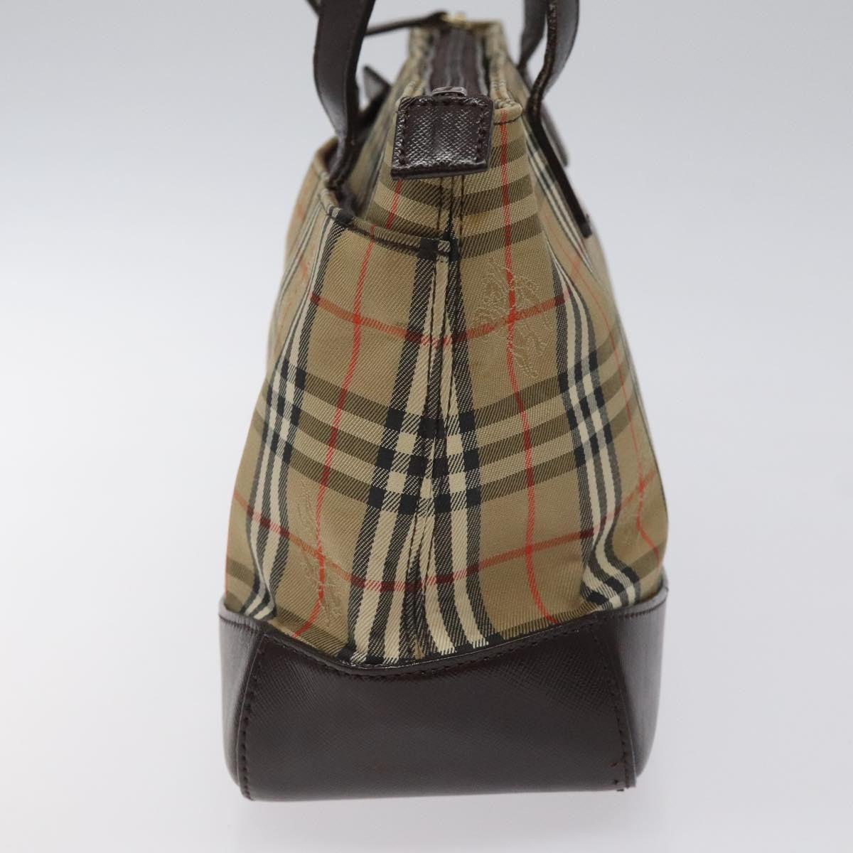 Burberry Nova Check Handbag Nova Check Canvas And Leather Beige Canvas Handbag (Pre-Owned)