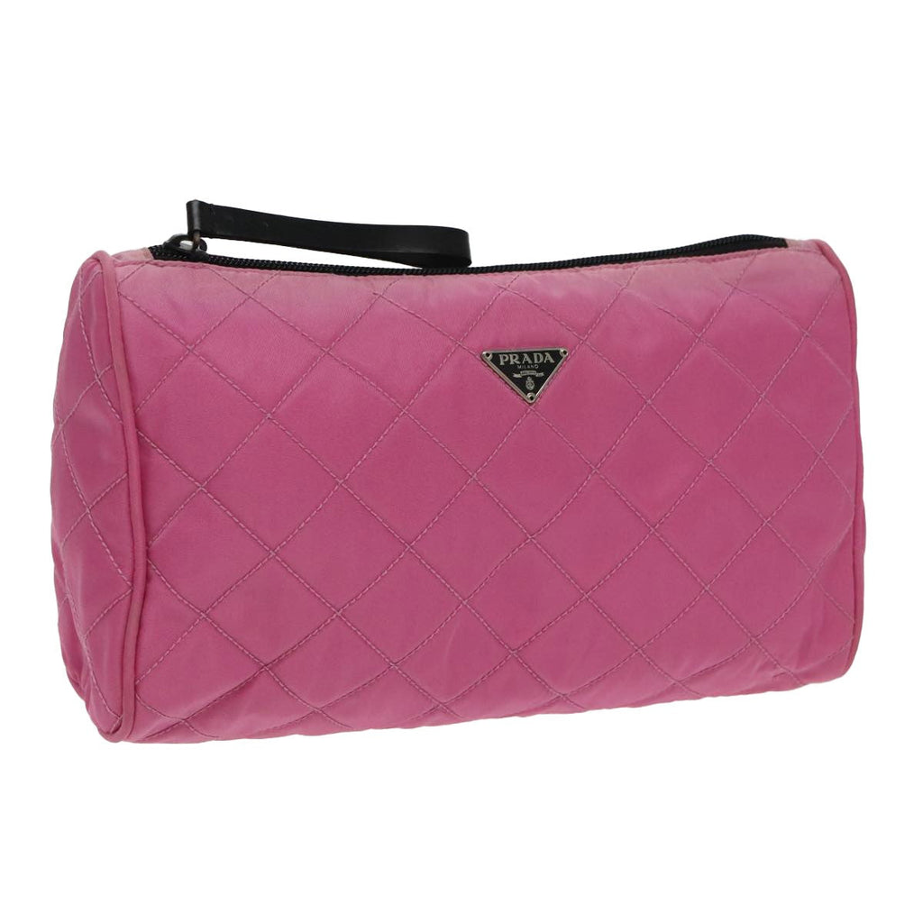 Prada Toiletry Pouch Tessuto Pink Nylon Clutche & Pouche Bag (Pre-Owned)