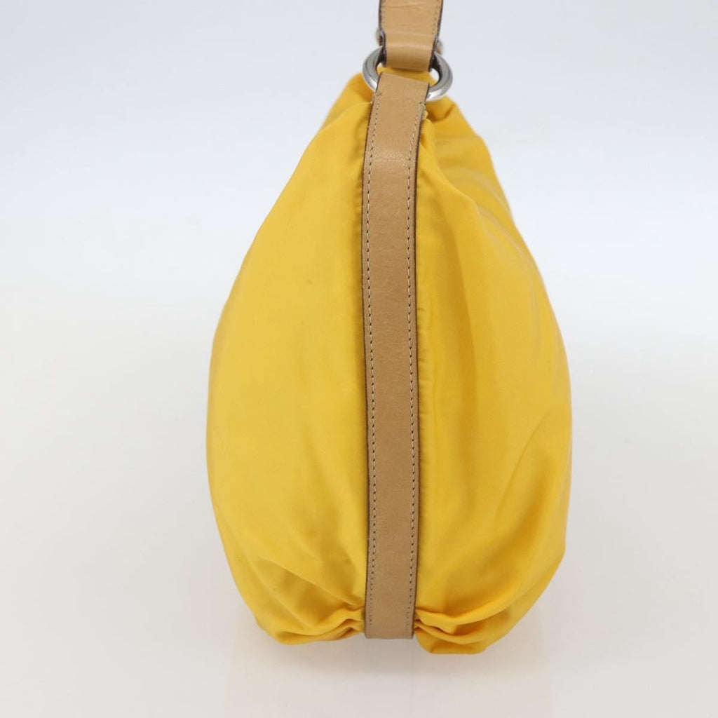 Prada Vintage Shoulder Bag Tessuto Yellow Nylon Shoulder Bag Bag (Pre-Owned)