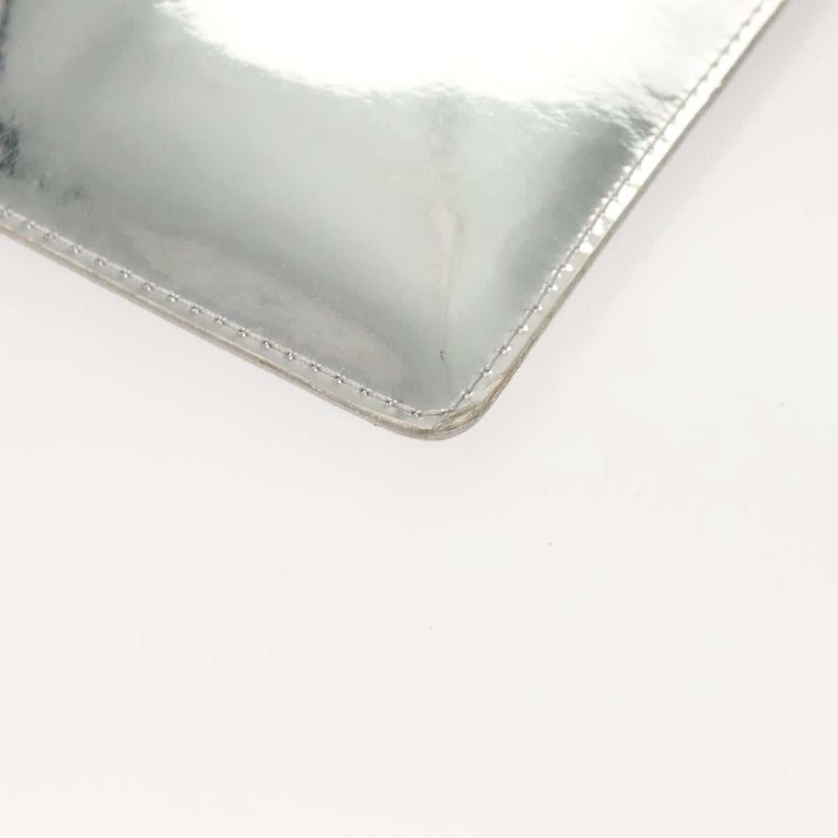 Louis Vuitton Pochette Plate Monogram Mirror Silver Patent_Leather Clutche & Pouche Bag (Pre-Owned)