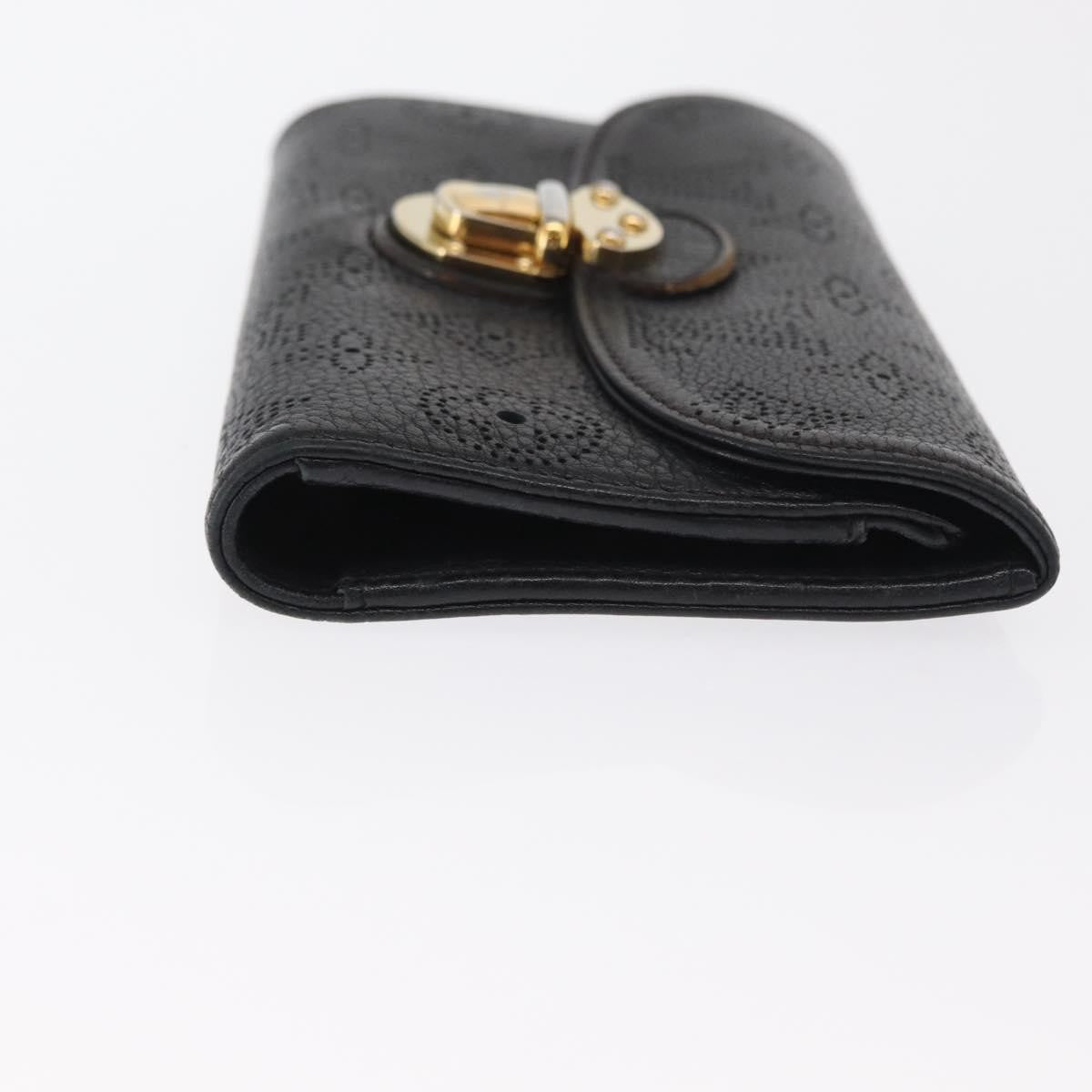 Louis Vuitton Amelia Wallet Mahina Leather Black Leather Wallets Accessory (Pre-Owned)