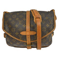 Louis Vuitton Saumur Handbag Monogram Canvas Brown Canvas Shoulder Bag Bag (Pre-Owned)