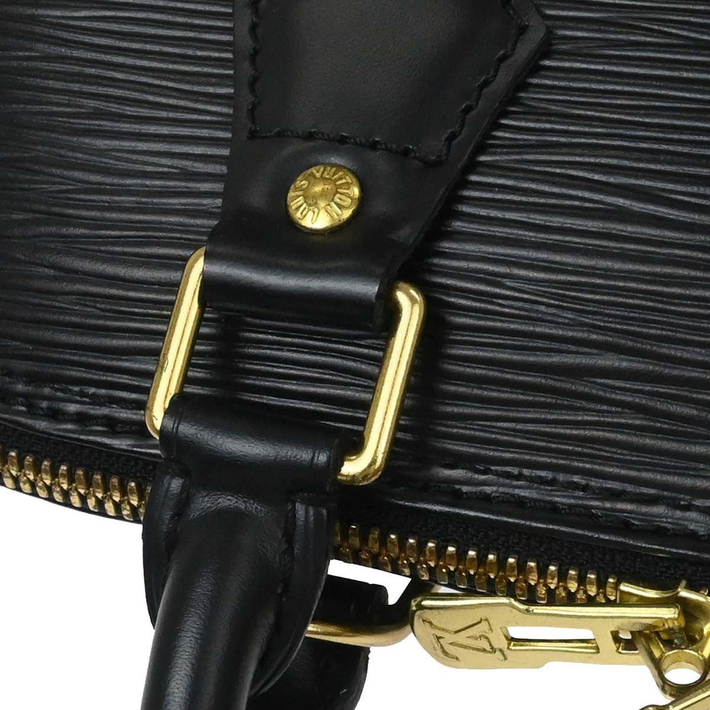 Louis Vuitton Alma Handbag Epi Leather Black Leather Handbag (Pre-Owned)