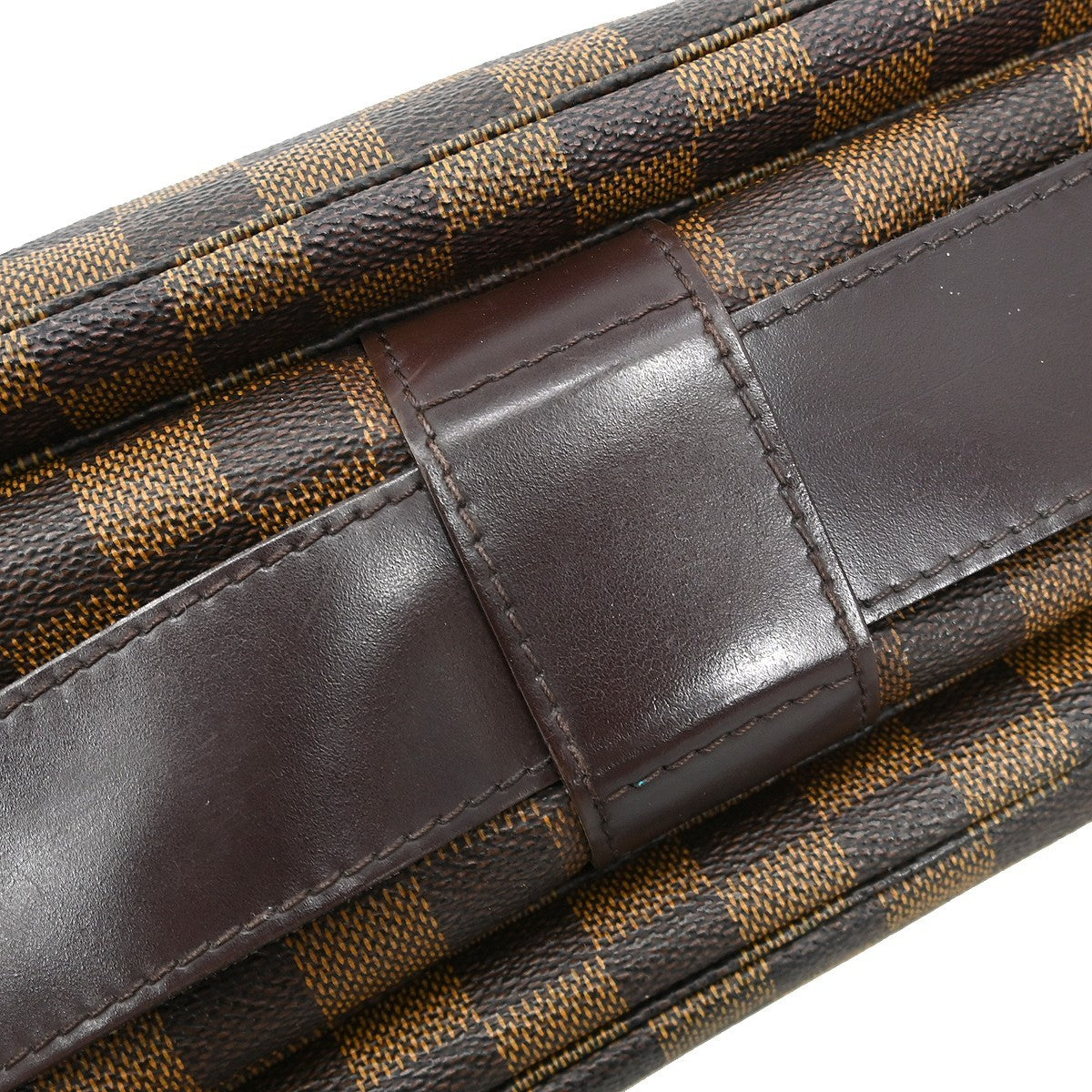Louis Vuitton Naviglio Handbag Damier Brown Canvas Shoulder Bag Bag (Pre-Owned)