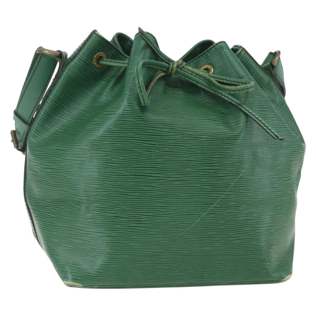 Louis Vuitton Petit Noe Handbag Epi Leather Green Leather Shoulder Bag Bag (Pre-Owned)