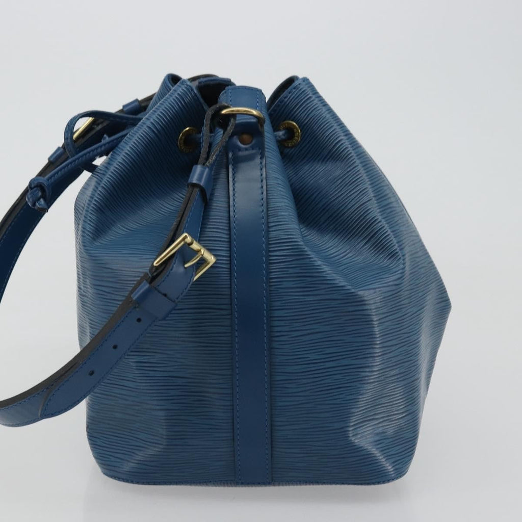 Louis Vuitton Petit Noe Handbag Epi Leather Blue Leather Shoulder Bag Bag (Pre-Owned)