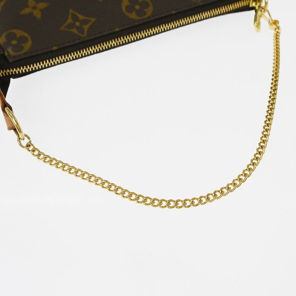 Louis Vuitton Mini Pochette Accessoires Canvas Brown Canvas Clutche & Pouche Bag (Pre-Owned)
